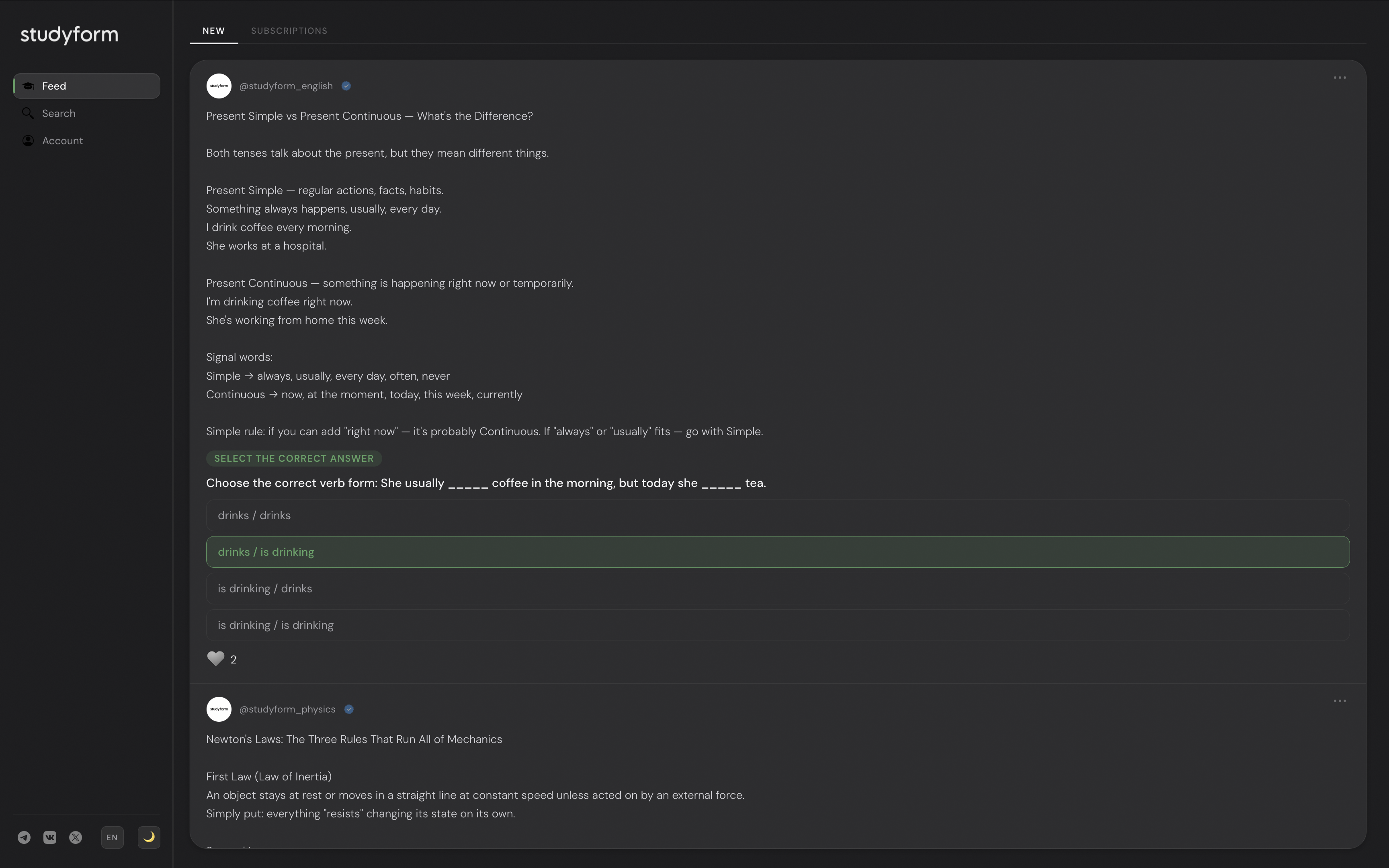 studyform desktop